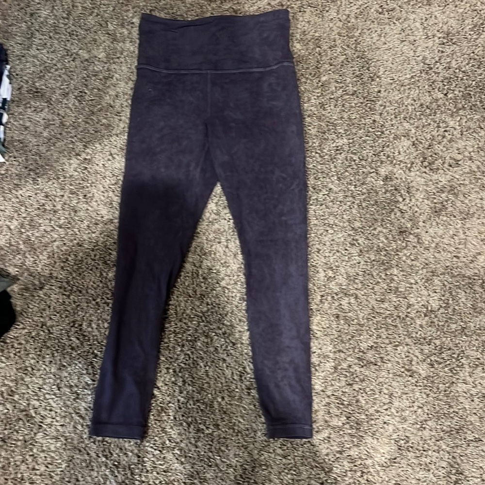 Athleta, purple leggings with a leathered  look.Size XS. Good used condition.